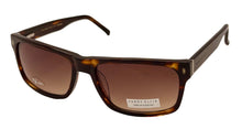 Load image into Gallery viewer, Perry Ellis Mens Sunglass Demi Rectangle Plastic Wrap, Solid Brown Lens PE30 1