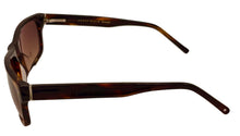 Load image into Gallery viewer, Perry Ellis Mens Sunglass Demi Rectangle Plastic Wrap, Solid Brown Lens PE30 1