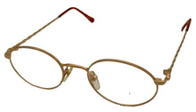 Load image into Gallery viewer, Bob Mackie Unisex Gold Pink Rectangle Metal Eyewear Frame. BM136. 54mm