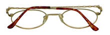 Load image into Gallery viewer, Bob Mackie Unisex Gold Pink Rectangle Metal Eyewear Frame. BM136. 54mm