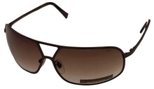 Load image into Gallery viewer, John Varvatos Mens Matte Brown Aviator Wrap Sunglass, Brown Lens V708