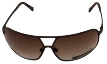 Load image into Gallery viewer, John Varvatos Mens Matte Brown Aviator Wrap Sunglass, Brown Lens V708