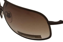 Load image into Gallery viewer, John Varvatos Mens Matte Brown Aviator Wrap Sunglass, Brown Lens V708