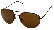 Load image into Gallery viewer, John Varvatos Mens Dark Brown Metal Aviator Sunglass, Brown Lens V762