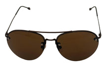 Load image into Gallery viewer, John Varvatos Mens Dark Brown Metal Aviator Sunglass, Brown Lens V762