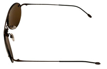 Load image into Gallery viewer, John Varvatos Mens Dark Brown Metal Aviator Sunglass, Brown Lens V762