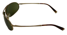 Load image into Gallery viewer, John Varvatos Mens Matte Gold Metal Rectangle Sunglass, Green Lens V106