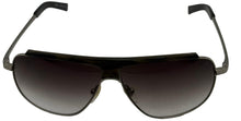 Load image into Gallery viewer, John Varvatos Mens Grey Metal Rectangle Aviator Sunglass Smoke Lens V754