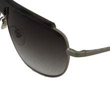 Load image into Gallery viewer, John Varvatos Mens Grey Metal Rectangle Aviator Sunglass Smoke Lens V754