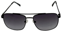 Load image into Gallery viewer, Timberland Black Mens Metal Rectangle Aviator Sunglass Gradient Lens TB7257. 1B