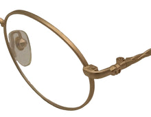 Load image into Gallery viewer, Bob Mackie Unisex Matte Gold Rectangle Metal Eyewear Frame. BM745 50mm