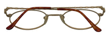 Load image into Gallery viewer, Bob Mackie Unisex Matte Gold Rectangle Metal Eyewear Frame. BM745 50mm