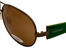Load image into Gallery viewer, Ellen Tracy Womens Sunglass Combo Aviator Green, Brown Lens ET515. #4