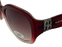 Load image into Gallery viewer, Ellen Tracy Womens Crystal Burgundy Plastic Rectangle Sunglass ET527 2