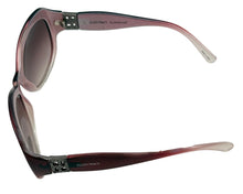 Load image into Gallery viewer, Ellen Tracy Womens Crystal Burgundy Plastic Rectangle Sunglass ET527 2