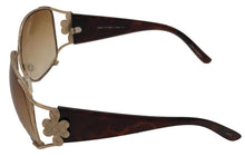 Load image into Gallery viewer, Esprit Women's Sunglasses Combo Large Rectangle Wrap Gold/Brown ET19282 565