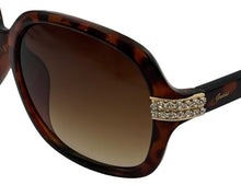 Load image into Gallery viewer, Guess Sunglass Womens Dark Havana Oversize Rectangle Plastic, GF0405. 52F