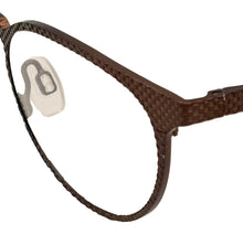Load image into Gallery viewer, Tumi Mens Stailess Steel Round Eyewear Frame T107 Brown 49mm