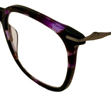 Load image into Gallery viewer, Jones New York Plastic Square Reading Glass, Purple Tortoise J240. 49mm. 2.0x