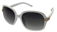 Load image into Gallery viewer, Guess Sunglass Womens White Overside Rectangle Plastic, Gradient Lens GF0405. 21