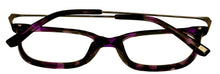 Load image into Gallery viewer, Jones New York Plastic Square Reading Glass, Purple Tortoise J240. 49mm. 2.0x
