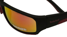 Load image into Gallery viewer, Timberland Mens Sunglass Matte Black Rectangle Sunglass Red Flash Lens TB7178 2U
