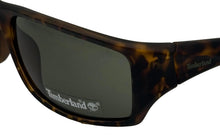 Load image into Gallery viewer, Timberland Mens Sunglass Dark Havana Rectangle, Green Lens Plastic TB7152 52N