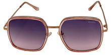 Load image into Gallery viewer, Guess Sunglass Womens Rose Gold Oversized Square Plastic, GF0389. 28T