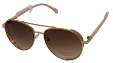 Load image into Gallery viewer, Isaac Mizrahi Womens Rose Gold Metal Fashion Aviator Sunglass IM31257 RG