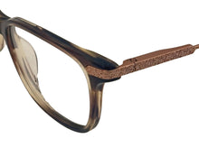 Load image into Gallery viewer, Jones New York Brown Horn Womens Plastic Rectangle Eyewear , J242. 48mm
