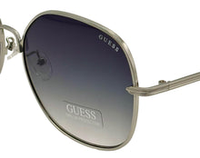 Load image into Gallery viewer, Guess Sunglass Womens Nickeltin Oversized Square Smoke Gradient Lens GF0385. 10B