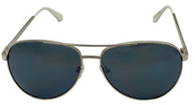 Load image into Gallery viewer, Guess Sunglass Mens Shiny Nickeltin Metal Aviator, Smoke Lens GF0251. 10A