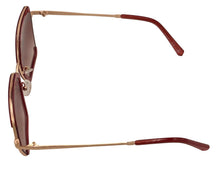 Load image into Gallery viewer, Guess Sunglass Womens Shiny Bordeaux Oversized Square Gradient Lens GF0418. 69T