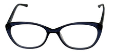 Load image into Gallery viewer, Jones New York Blue Unisex Plastic Soft Cat Eye Eyewear Frame, J774 57mm