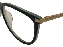Load image into Gallery viewer, Jones New York Womens Teal Plastic Soft Square Eyewear Frame, VJON788. 56mm