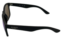 Load image into Gallery viewer, Guess Sunglass Mens Matte Black Rectangle Plastic, Blue Mirror Lens GF0203. 2X