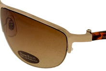 Load image into Gallery viewer, Perry Ellis Mens Sunglass Gold Metal Rimless Aviator, Brown Gradient Len PE14 2