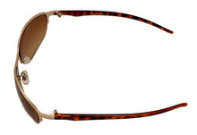 Load image into Gallery viewer, Perry Ellis Mens Sunglass Gold Metal Rimless Aviator, Brown Gradient Len PE14 2
