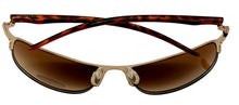 Load image into Gallery viewer, Perry Ellis Mens Sunglass Gold Metal Rimless Aviator, Brown Gradient Len PE14 2