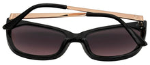 Load image into Gallery viewer, Guess Sunglass Womens Black Gold Cateye Plastic Mirror Lens GF0354 1U
