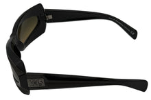 Load image into Gallery viewer, John Galliano Women's Black Rectangle Plastic Sunglasses JG005 1P