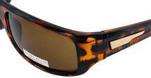 Load image into Gallery viewer, Perry Ellis Mens Sunglass Tortoise Plastic Rectangle Wrap, Brown Lens. PE51. 2