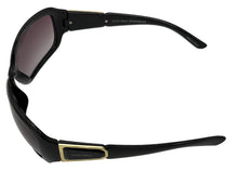 Load image into Gallery viewer, Ellen Tracy Womens Sunglass Plastic Rectangle Black Gold, Gradient Lens ET 517. 1
