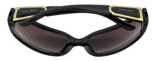 Load image into Gallery viewer, Ellen Tracy Womens Sunglass Plastic Rectangle Black Gold, Gradient Lens ET 517. 1