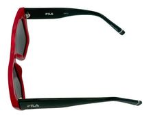 Load image into Gallery viewer, Fila Unisex Sunglasses Plastic Red Cateye, Mirror Lens. SF9481. Red
