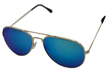 Load image into Gallery viewer, Tony Hawk Mens Sunglass Classic Gold Metal Aviator, Blue Mirror Lens TH47 2