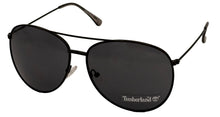Load image into Gallery viewer, Timberland Sunglass Mens Shiny Black Metal Aviator Solid Smoke Lens TB7181 1A