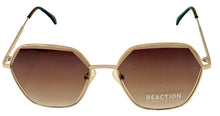 Load image into Gallery viewer, Kenneth Cole Reaction Gold Womens Fashion Square Metal Sunglass KC1389. 32F
