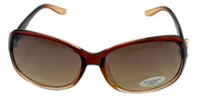 Load image into Gallery viewer, Ellen Tracy Women's Crystal Brown Plastic Rectangle Sunglass ET554. 1