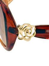 Load image into Gallery viewer, Ellen Tracy Women's Crystal Brown Plastic Rectangle Sunglass ET554. 1